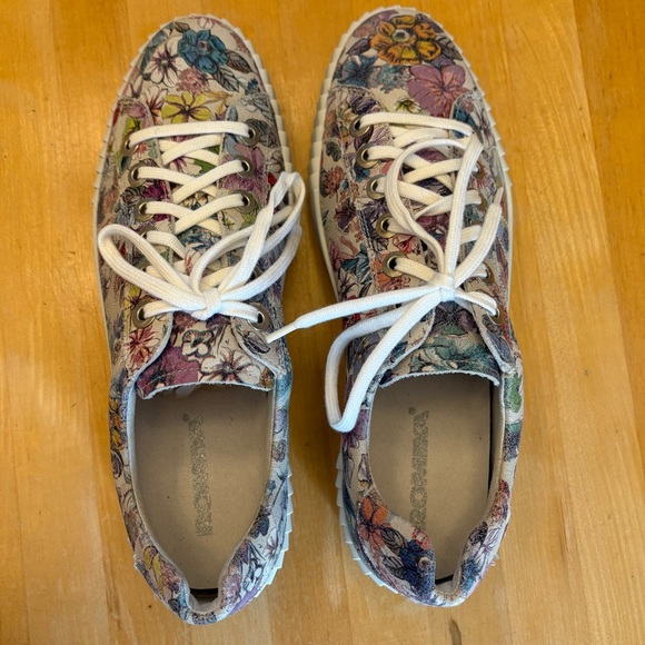 Romika suede floral sneakers boho rubber low platform NEW by Josef Seibel comfy - Picture 11 of 13